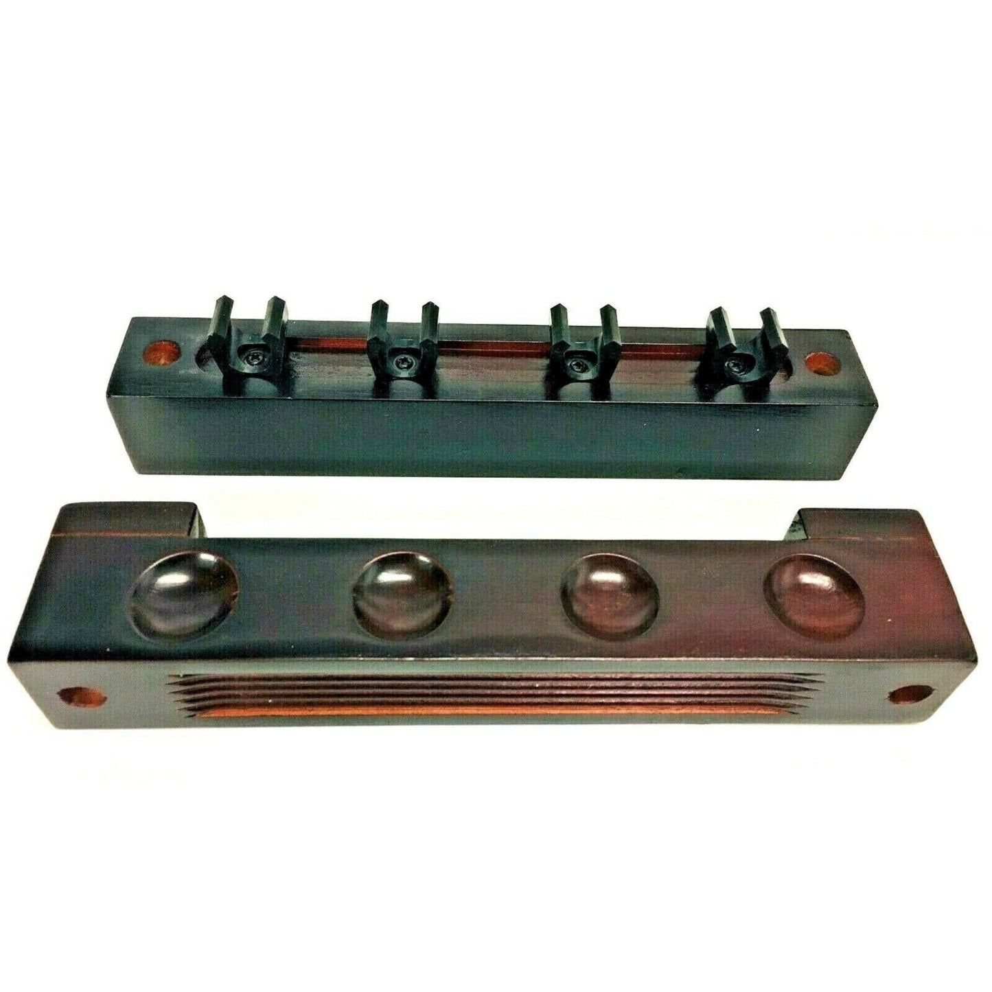 2 Piece Mahogany 4 Way Cue Rack Holder