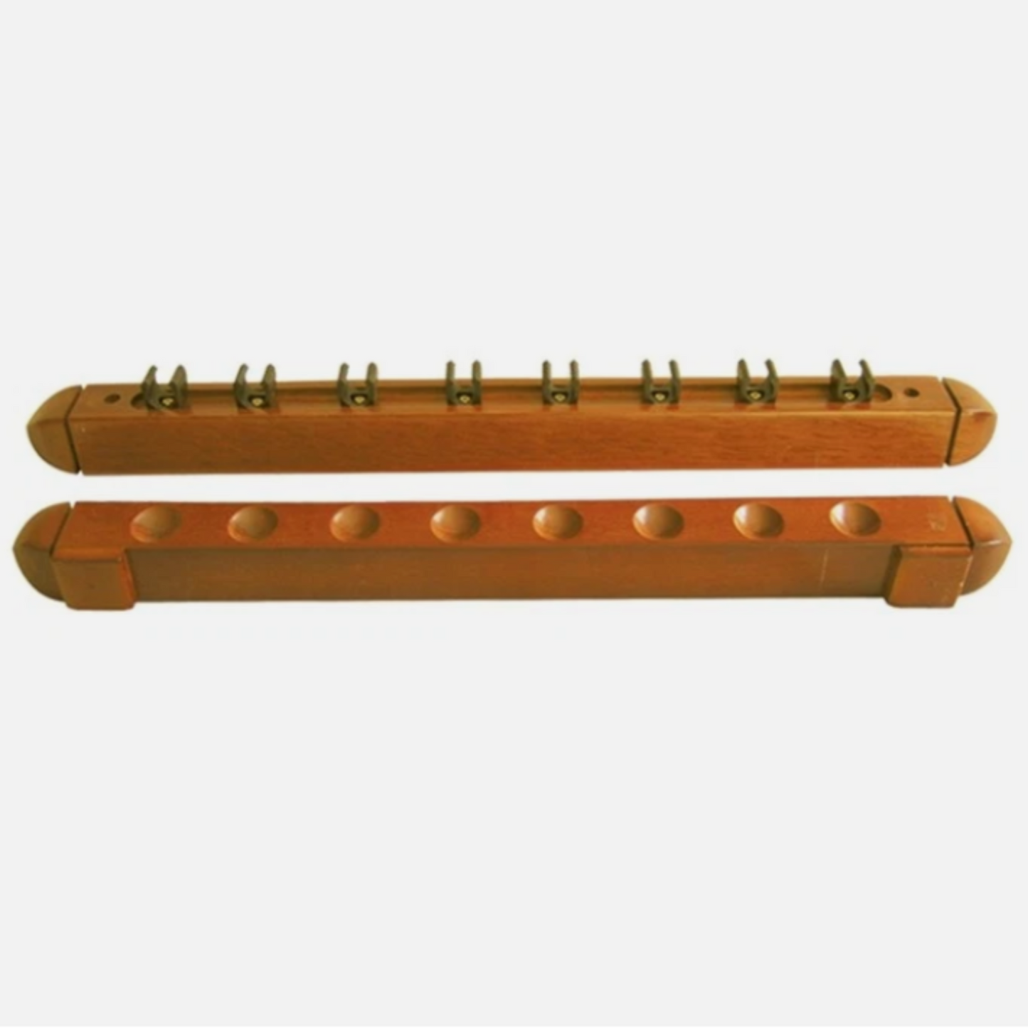 2 Piece Oak 8 Way Cue Rack Holder