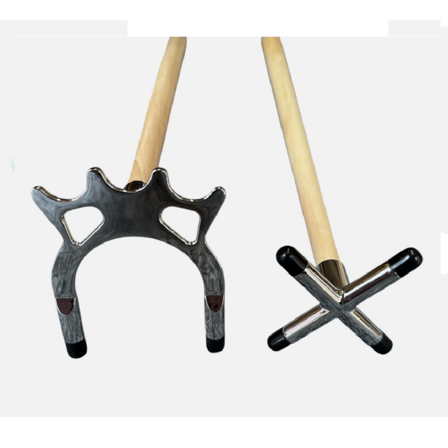 2 x 36 Inch Two Piece Pool Cues with Chrome Rests