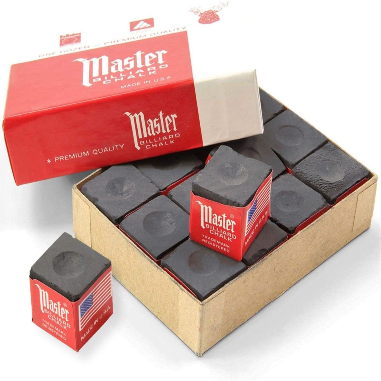 Black Master Billiard Pool & Snooker Cue Chalks
