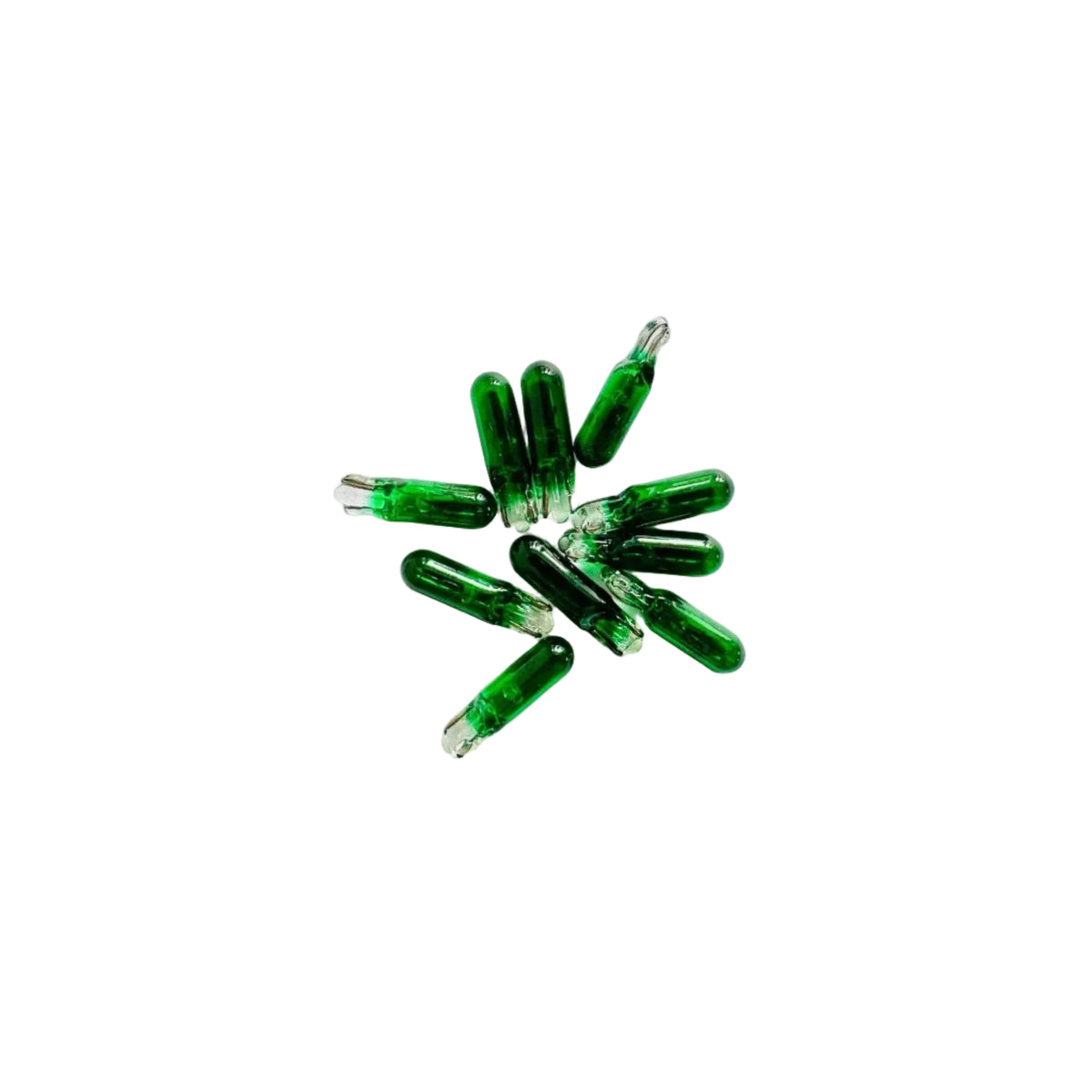 Green 5mm Small Fruit Machine Lamp Wedge Bulbs T5-12v-1.2w