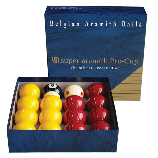 Super Aramith Pro Cup Red & Yellow 2″ (50mm) Pool Balls Set