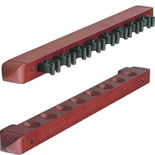 2 Piece Mahogany 8 Way Cue Rack Holder