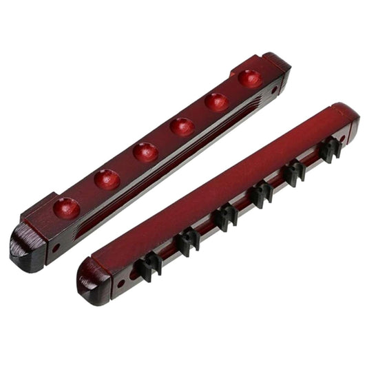 2 Piece Mahogany 6 Way Cue Rack Holder