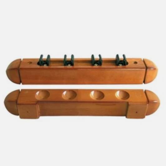 2 Piece Oak 4 Way Cue Rack Holder