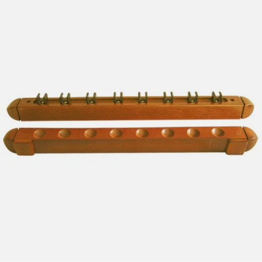 2 Piece Oak 8 Way Cue Rack Holder