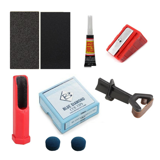 10mm Blue Diamond Snooker & Pool Cue Tip Repair Kit