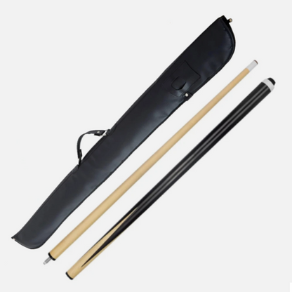 57 Inch Two Piece Economy Pool Cue & Soft Case Set