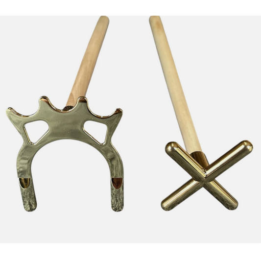 2 x 42 Inch One Piece Pool Cues with Solid Brass Rests