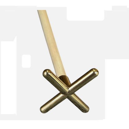 2 x 42 Inch One Piece Pool Cues with Solid Brass Rests