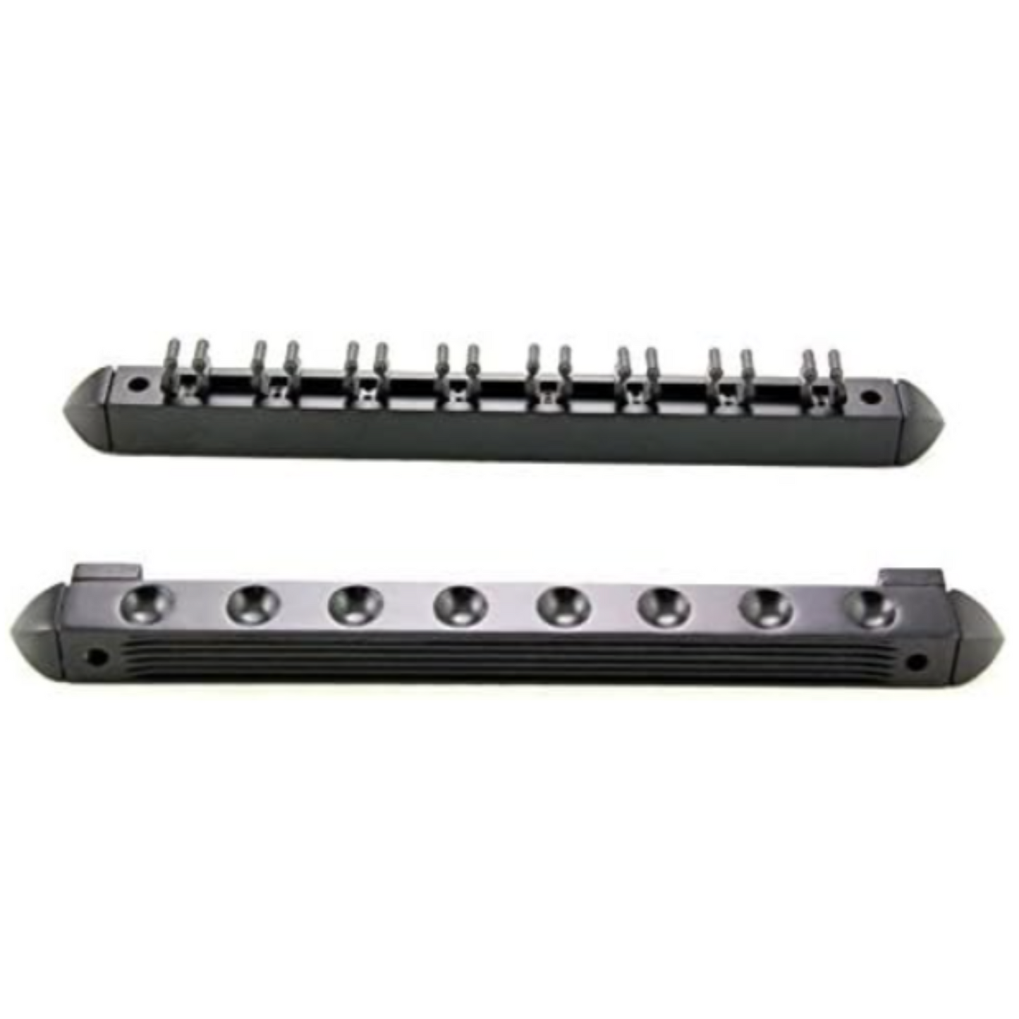 2 Piece Black 8 Way Cue Rack Holder