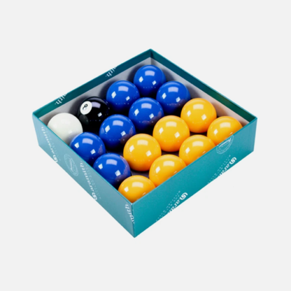 Aramith Premier Blue & Yellow 2″ (50mm) Pool Balls Set