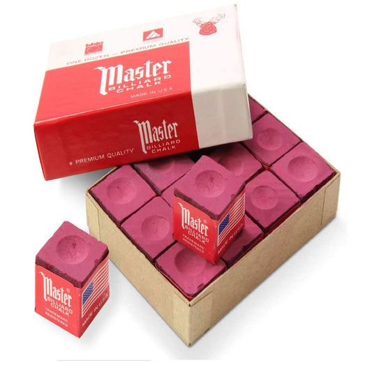 Master Billiard Pool & Snooker Cue Chalks Red