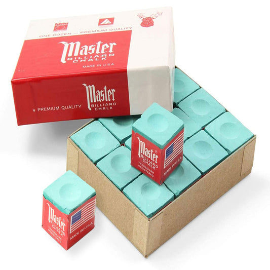 Master Billiard Pool & Snooker Cue Chalks Green