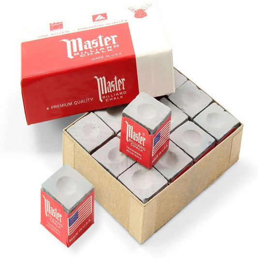 Master Billiard Pool & Snooker Cue Chalks Grey