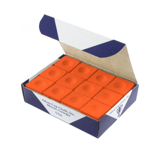 Silver Cup Pool & Snooker Cue Chalks Green Orange