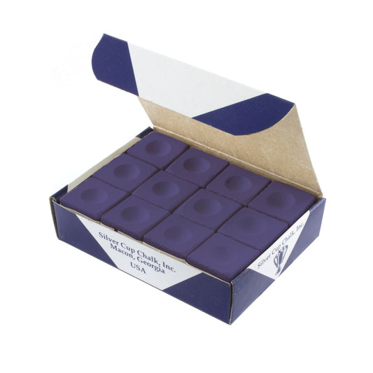 Silver Cup Pool & Snooker Cue Chalks Purple