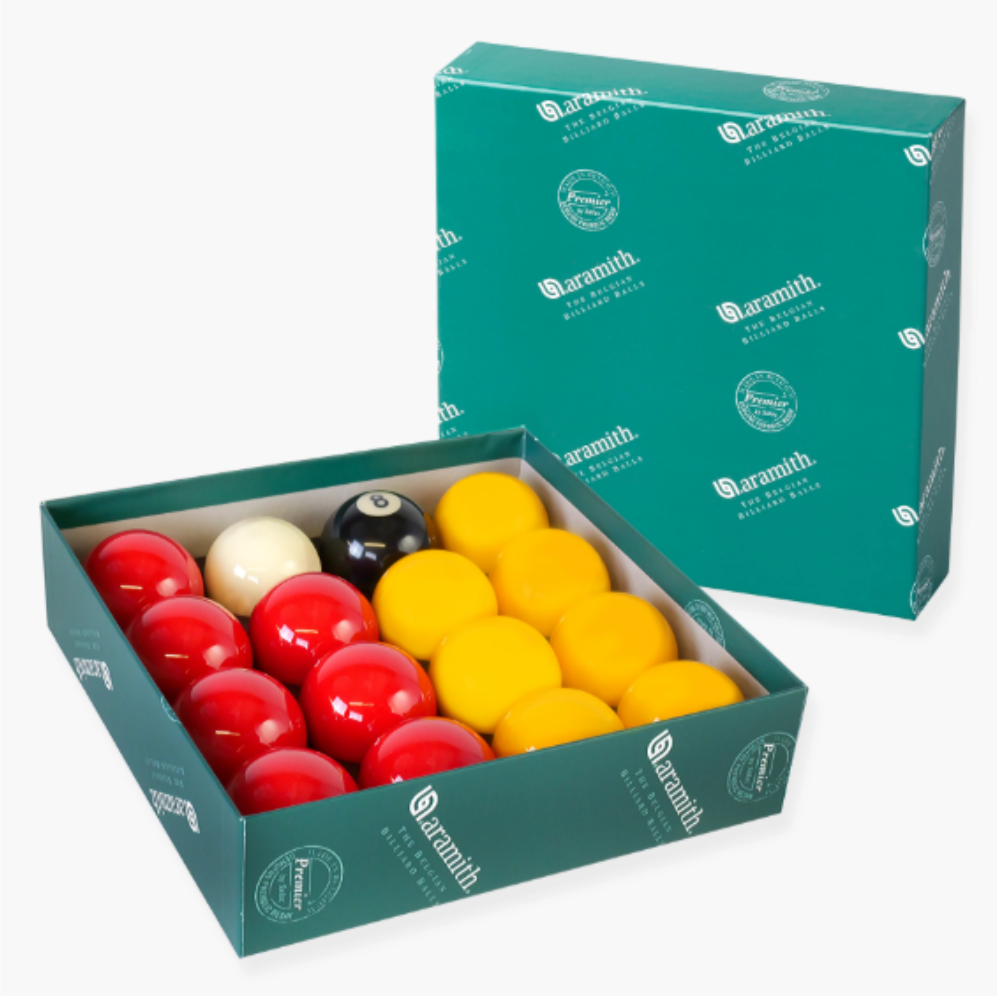 Aramith Premier Red & Yellow 2″ (50mm) Pool Balls Set – Cueball16