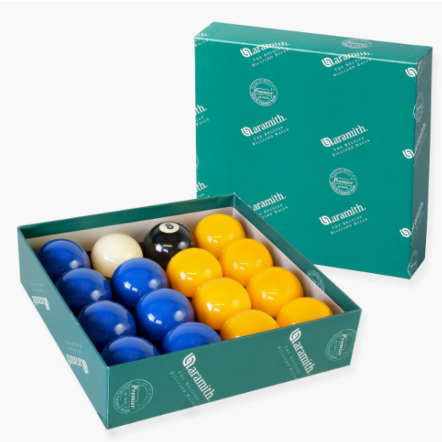 Aramith Premier Blue & Yellow 2″ (50mm) Pool Balls Set