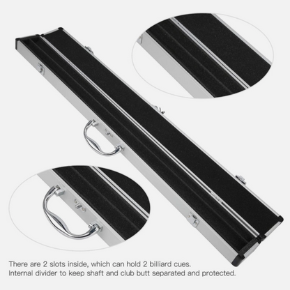 Chrome Hard Cue Case for 57" Two Piece Cue